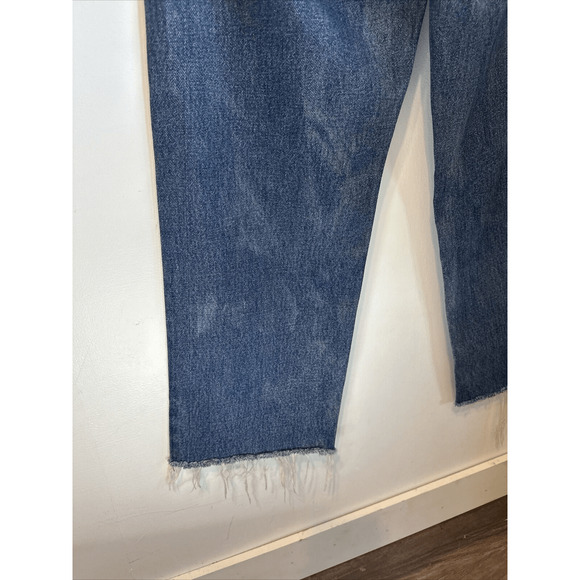 Levis Vinyl Flame 550 Jeans Rigid Denim Woman’s Size 29 Modified Cropped - Picture 10 of 13